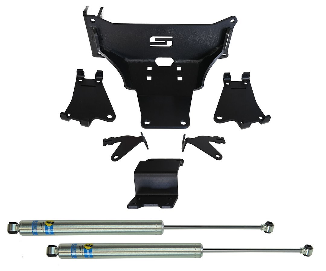 Superlift Steering Stabilizer, Bilstein, Dual, Steel, With Brackets/ Hardware, Set of 2 – 92752