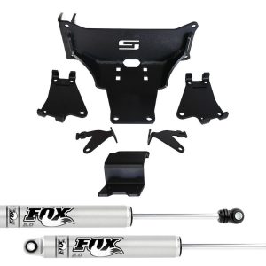 Superlift Steering Stabilizer, Fox 2.0 Series, Dual, Steel, With Brackets/ Hardware, Set of 2 – 92753