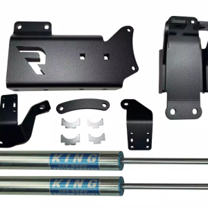 Superlift Steering Stabilizer, King, Dual, Silver Stabilizers, With Brackets/ Hardware, Set of 2 – 92770-1