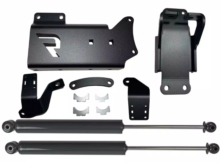Superlift Steering Stabilizer, Dual, Black Stabilizers, With Brackets/ Hardware, Set of 2 – 92771-1