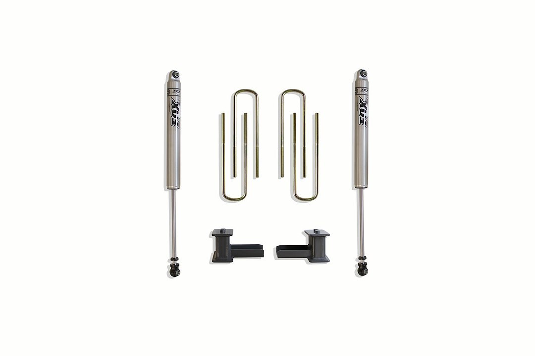 Superlift Lift Kit Suspension, 2-1/2 Inch Front Lift, 4 Inch Rear Lift, With Rear Fox Shock Absorbers IN Kit, Black Components – 9746