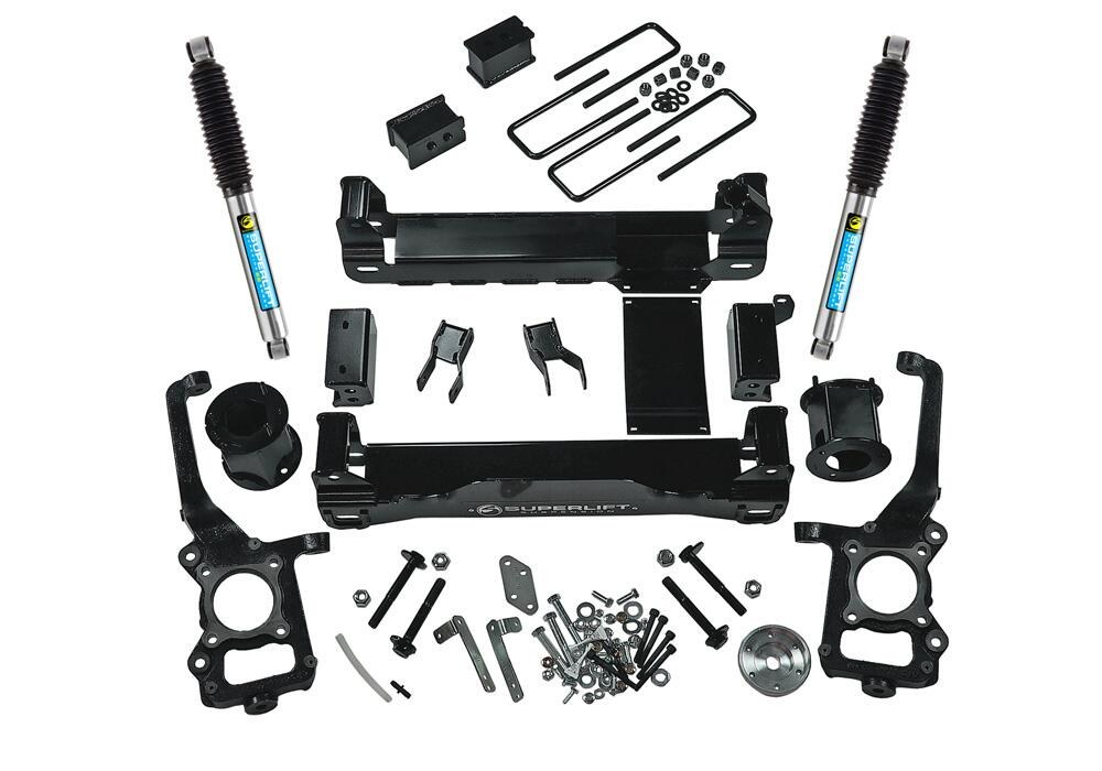 Superlift Lift Kit Suspension, Leveling Kit Suspension, 6 Inch Front Lift, 6 Inch Rear Lift, With Rear Bilstein Shock Absorbers IN Kit – K127B