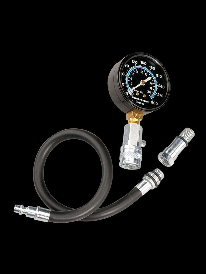 Sunelect/Spx Compression Tester, 0 to 300 Pounds Per Square Inch Range, 17 Inch Hose Length, 2-1/2 Inch Gauge Face – CP7827