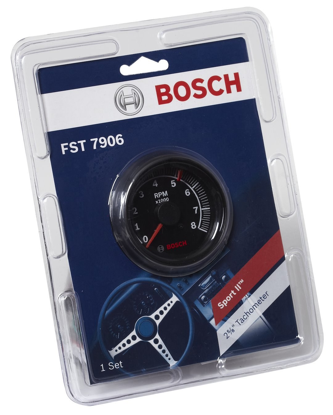 Sunelect/Spx Tachometer, Super Tach II ®, 2-5/8 Inch, 250 Degree Sweep Electrical, Analog Display, 0 to 8000 RPM – SP0F000025