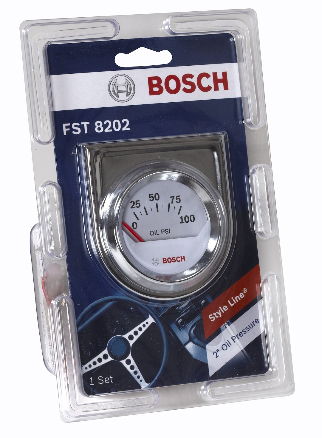 Sunelect/Spx Gauge Oil Pressure, Style Line ™, 2 Inch, 60 Degree Sweep Electrical, Analog Display, 0 to 100 Pounds Per Square Inch – SP0F000041