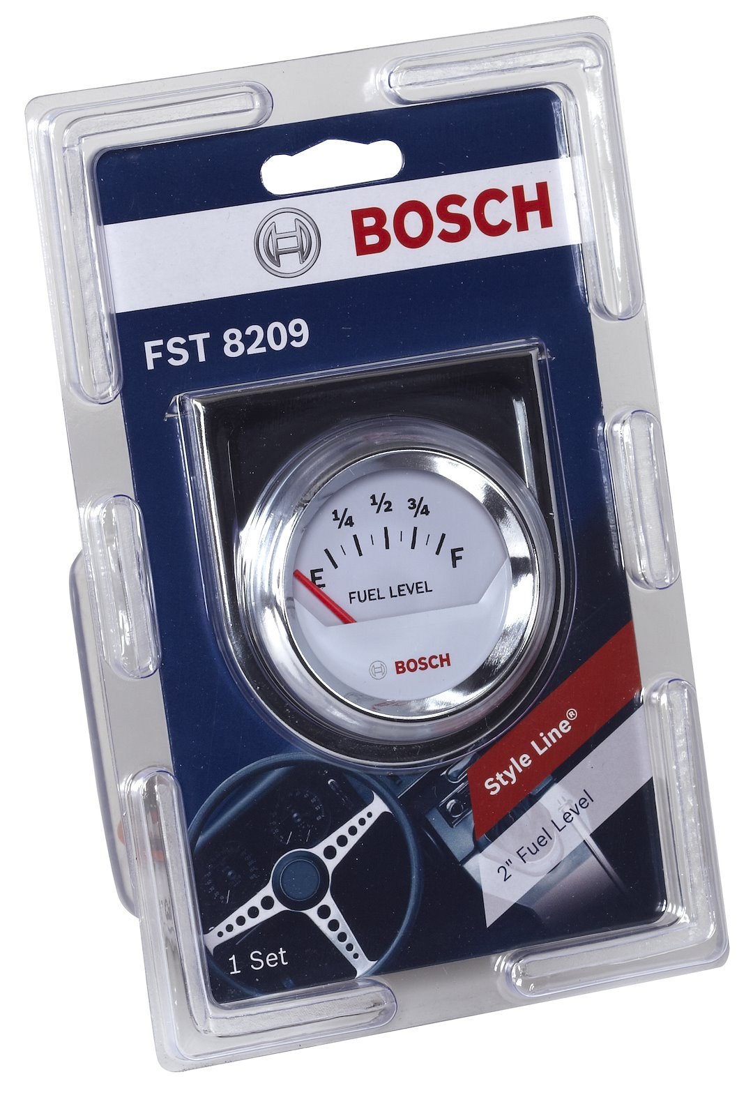 Sunelect/Spx Gauge Fuel Level, Style Line ™, 2 Inch, 60 Degree Sweep Electrical, Analog Display, Empty to Full – SP0F000048