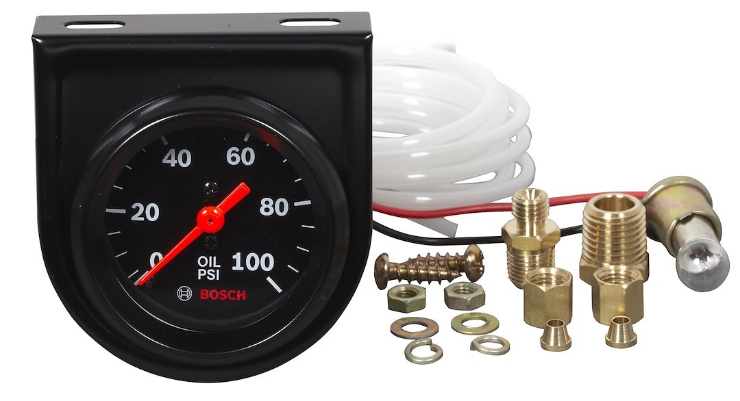 Sunelect/Spx Gauge Oil Pressure, Style Line ™, 2 Inch, 270 Degree Sweep Mechanical, Analog Display, 0 to 100 PSI Range – SP0F000052