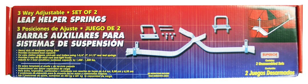 Superior Helper Spring Kit, Rideeffex ™, Leaf Spring Design, Rear Lower Rearward, Adjustable to 1.75 Inch/ 2 Inch/ or 2.5 Inch Width – 11-1020