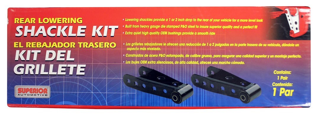 Superior Leaf Spring Shackle, Rideeffex ™, Lowers 2 Inch, Non-Greaseable, With Polyurethane Bushings – 13-4100