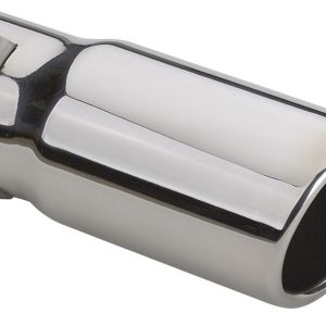 Superior Exhaust Tail Pipe Tip, Super Gear, 2.5 Inch Inlet, 3 Inch Outlet, Heavy Gauge Mirror-Polished 304 Stainless Steel, Round – 28-6202
