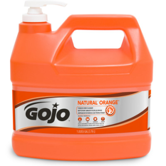Gojo Hand Cleaner, Natural Orange ™, Use to Remove Grease/ Oil/ Dirt, Lotion Formula, 1 Gallon Pump Bottle – 0955