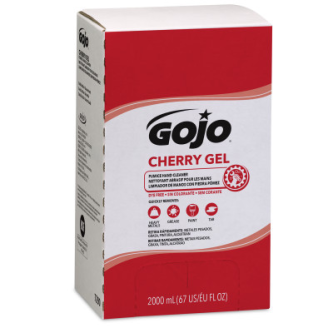 Gojo Hand Cleaner, Use to Remove Grease/ Dirt/ Oil, Cherry Gel Fragrance and Pumice Scrubber, 0.5 Gallon Refill Bottle, Single – 7290-04