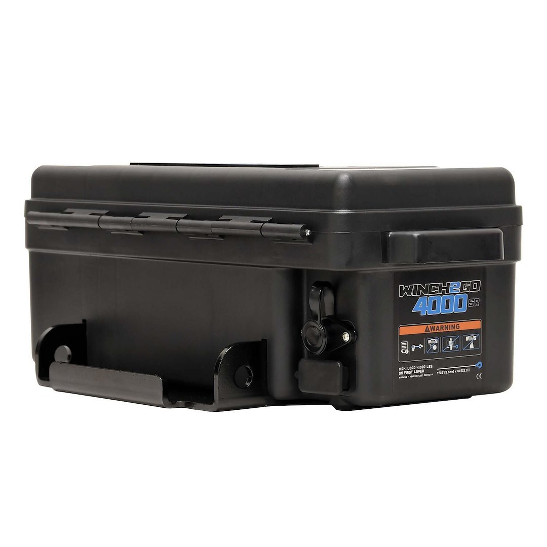 Superwinch Winch, Winch2Go, Portable with Tool Box Enclosure, 12 Volt Electric, 4000 Pound Line Pull Capacity, 50 Foot Synthetic Rope – 1140232