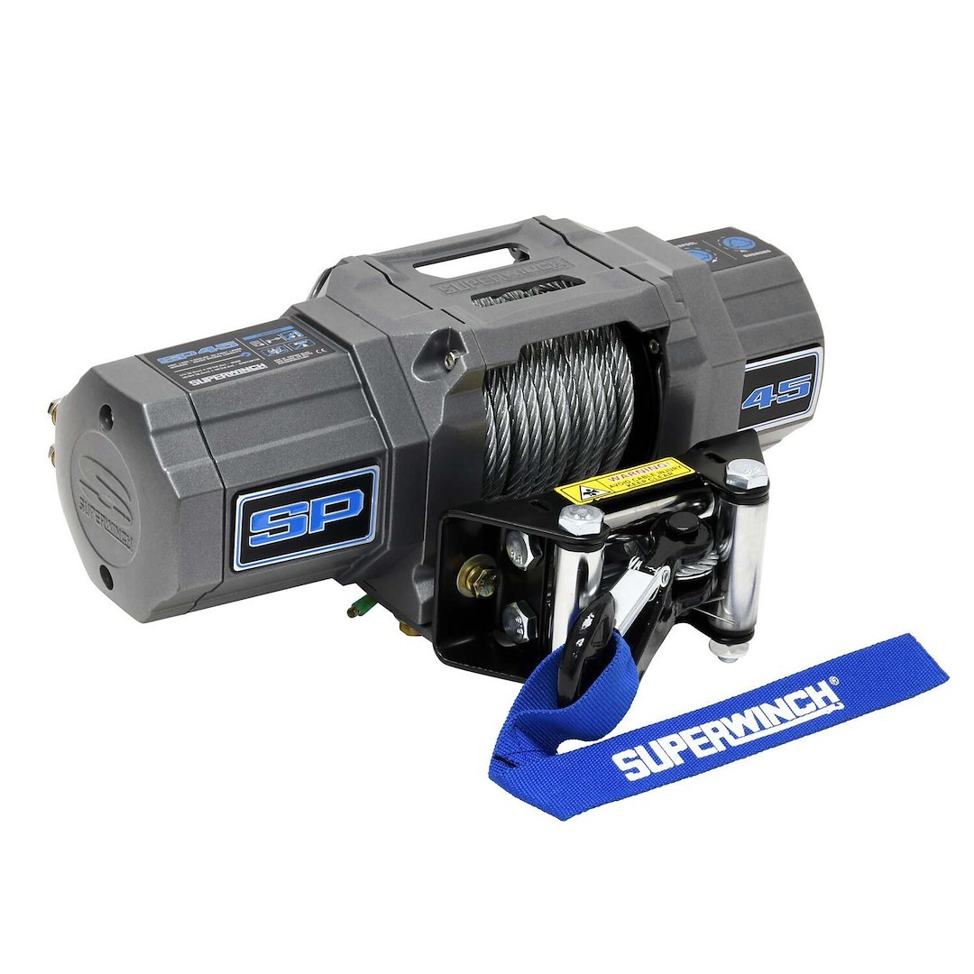 Superwinch Winch, SP45 Series, Vehicle Mounted, Vehicle Recovery Winch, 4500 Pound Line Pull Capacity, 15/64 Inch X 40 Foot Steel Rope – 1145240