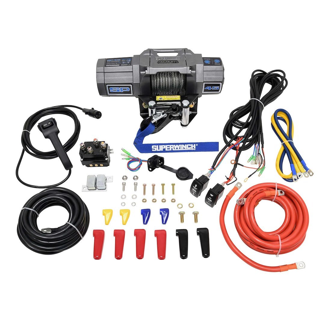 Superwinch Winch, SP45 Series, Vehicle Mounted, Vehicle Recovery Winch, 4500 Pound Line Pull Capacity, 15/64 Inch X 40 Foot Steel Rope – 1145240