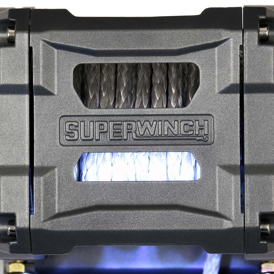 Superwinch Winch, SP45 Series, Vehicle Mounted, Vehicle Recovery Winch, 4500 Pound Line Pull Capacity, 1/4 Inch X 40 Foot Synthetic Rope – 1145250