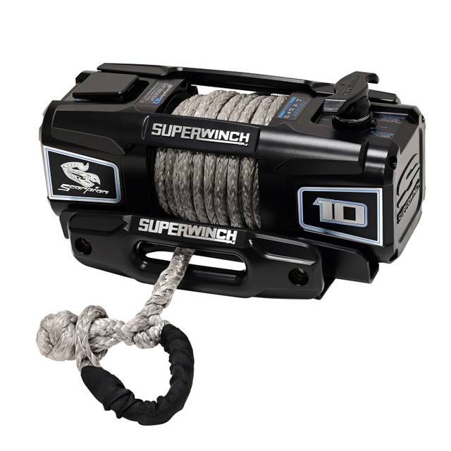 Superwinch Winch, Scorpion, Vehicle Mounted, Vehicle Recovery Winch, 12 Volt Electric, 10,000 Pound Line Pull Capacity – 1155401