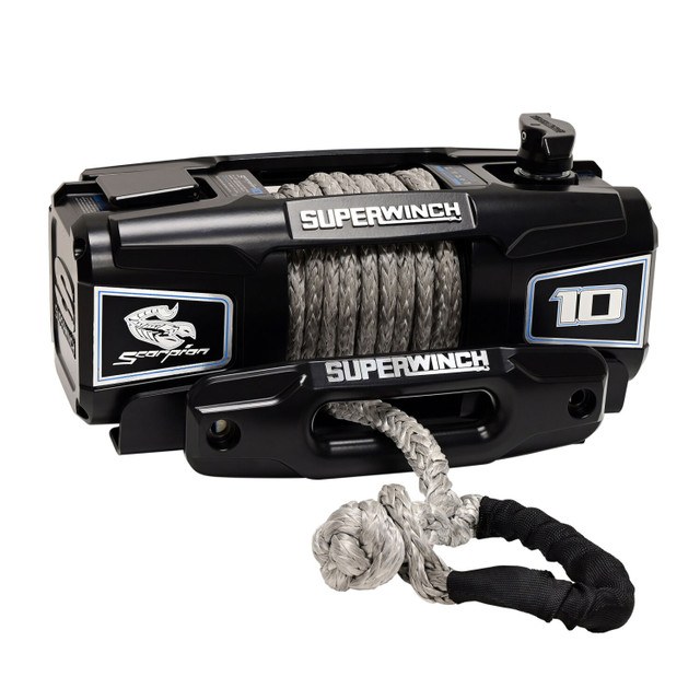 Superwinch Winch, Scorpion, Vehicle Mounted, Vehicle Recovery Winch, 12 Volt Electric, 10,000 Pound Line Pull Capacity – 1155401
