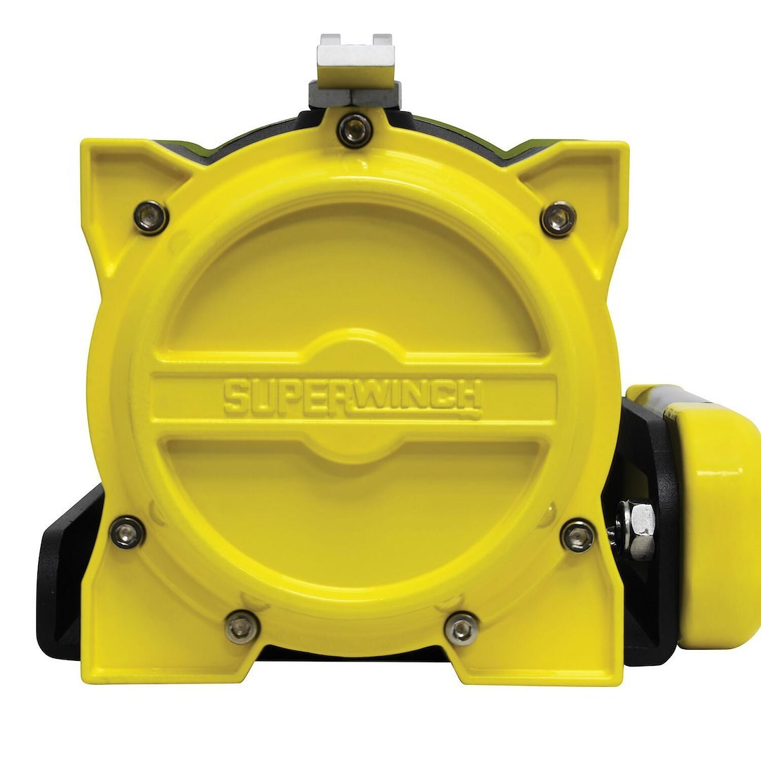 Superwinch Winch, S Series, Vehicle Mounted, Trailer Winch, 12 Volt Electric, 5500 Pound Line Pull Capacity, 9/32 Inch X 60 Foot Wire Rope – 1455200