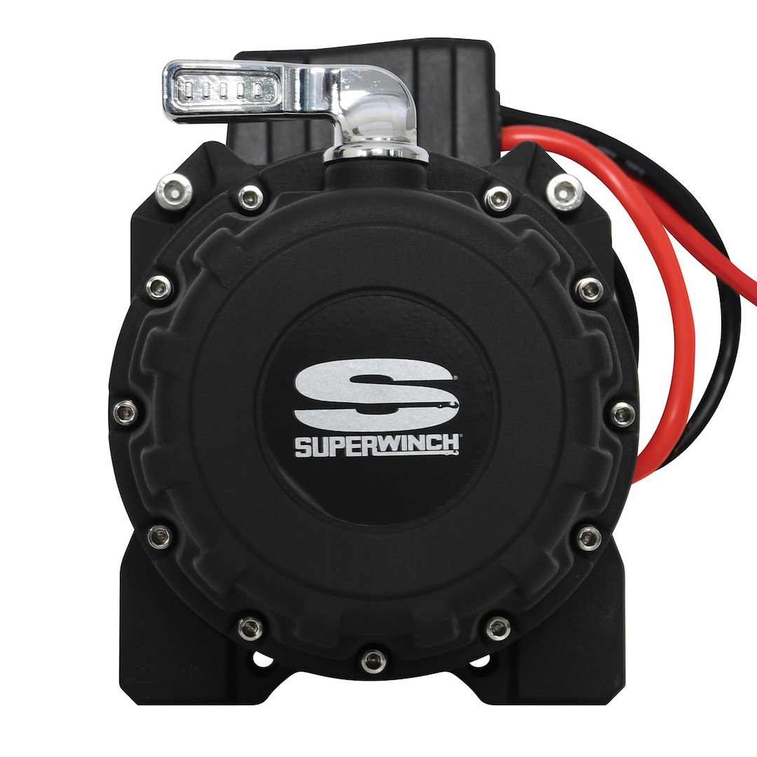 Superwinch Winch, Tiger Shark, Vehicle Mounted, Vehicle Recovery, 12 Volt Electric, 15000 Pound Line Pull Capacity, 78 Foot Synthetic Rope – 1515001