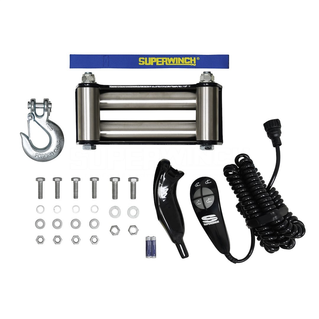 Superwinch Winch, Talon 9.5, Vehicle Mounted, Vehicle Recovery, 12 Volt Electric, 9500 Pound Line Pull Capacity, 85 Foot Wire Rope – 1695200