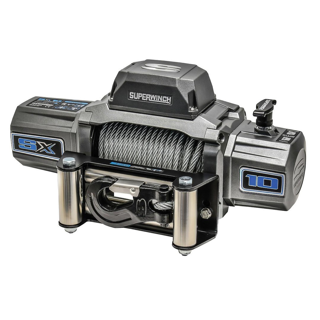Superwinch Winch, Sx Series, Vehicle Mounted, Vehicle Recovery, 12 Volt Electric, 10000 Pound Line Pull Capacity, 85 Foot Steel Cable – 1710200