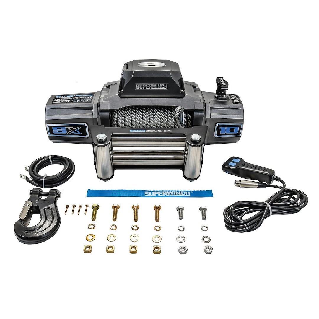 Superwinch Winch, Sx Series, Vehicle Mounted, Vehicle Recovery, 12 Volt Electric, 10000 Pound Line Pull Capacity, 85 Foot Steel Cable – 1710200