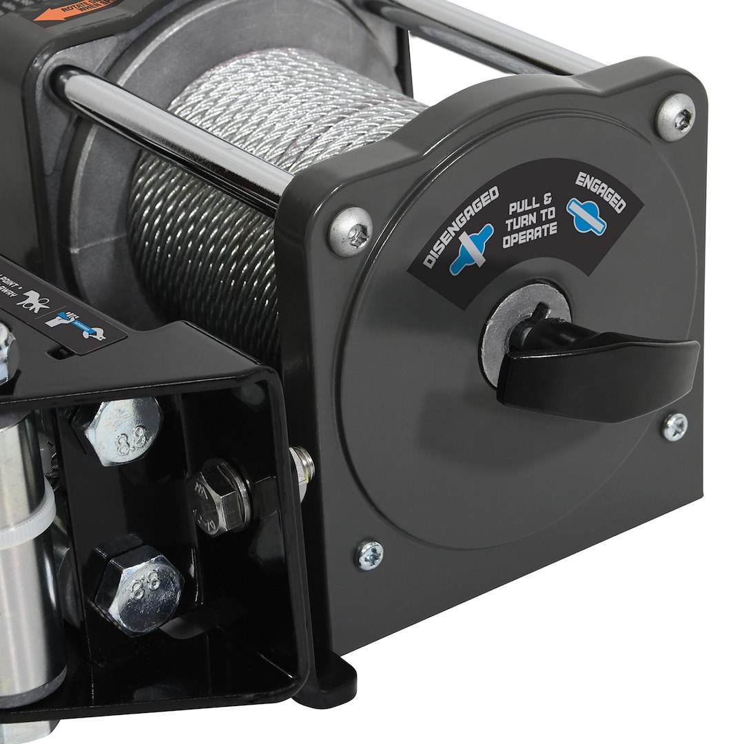 Superwinch Winch, AC Power Series, Wall or Beam Mounted, Utility Winch, 120 Volt AC, 1500 Pound Line Pull Capacity, 35 Foot Wire Rope – 1715001