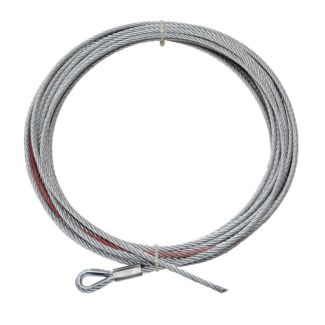 Superwinch Winch Cable, For S5500/ S7500 Series Winches, 5/16 Inch Diameter X 55 Foot Length, Steel, Loop on One End – 89-24640