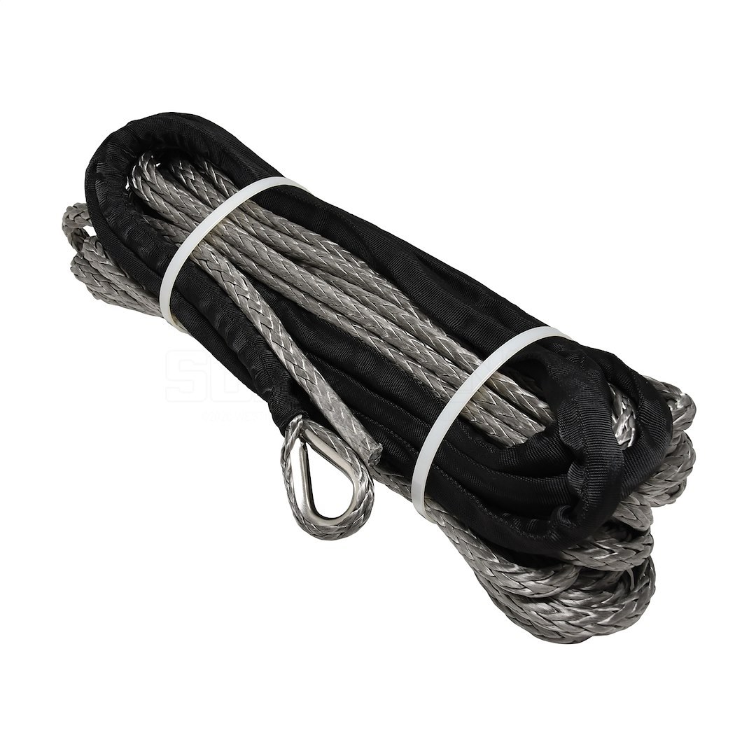 Superwinch Winch Cable, For Tigershark 9500/ 11500SR Winches, 3/8 Inch Diameter X 80 Foot Length, Synthetic, Loop on One End – 90-24595