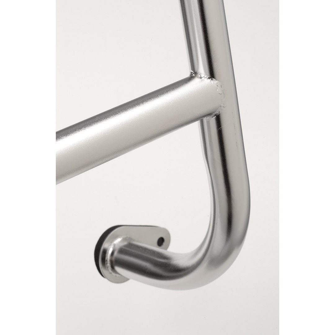 Surco Rear Door Ladder, Non-Slip Tubular, 4 Rungs, Electro-Polished, Silver, Stainless Steel, Over the Door Hooks, Standard Roof – 093TM