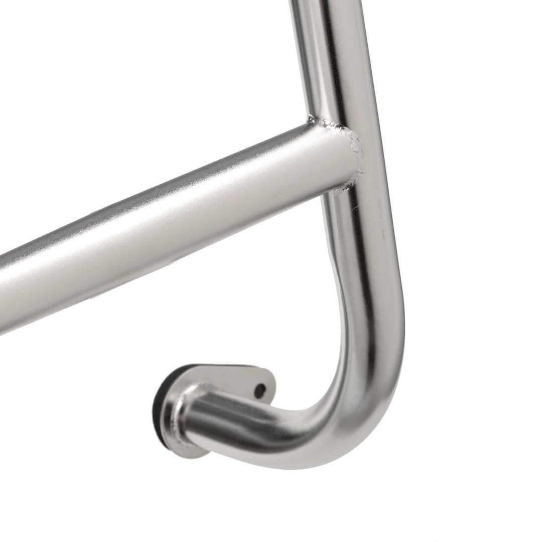 Surco Rear Door Ladder, Non-Slip Tubular, 4 Rungs, Electro-Polished, Silver, Stainless Steel, Over the Door Hooks, Standard Roof – 093TM