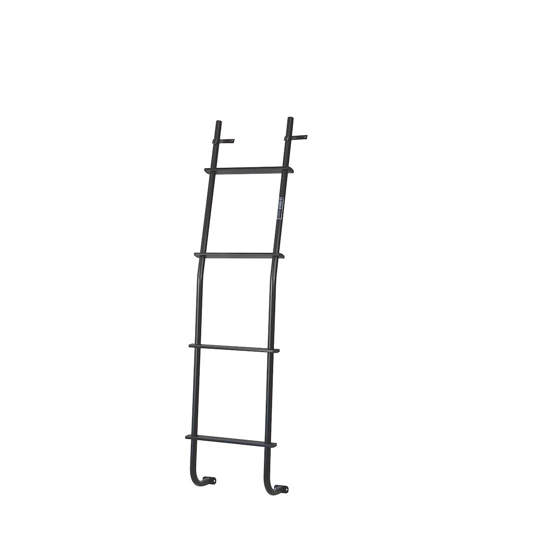 Surco Rear Door Ladder, Non-Slip Tubular, 4 Rungs, Electro-Polished, Black, Aluminum, Universal Mount – 103B