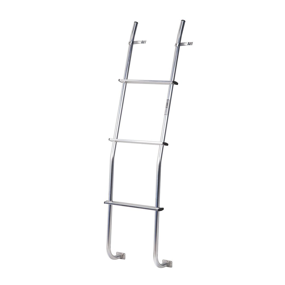Surco Rear Door Ladder, Non-Slip Tubular, 4 Rungs, Electro-Polished, Aluminum, Over the Door Hooks – 200C