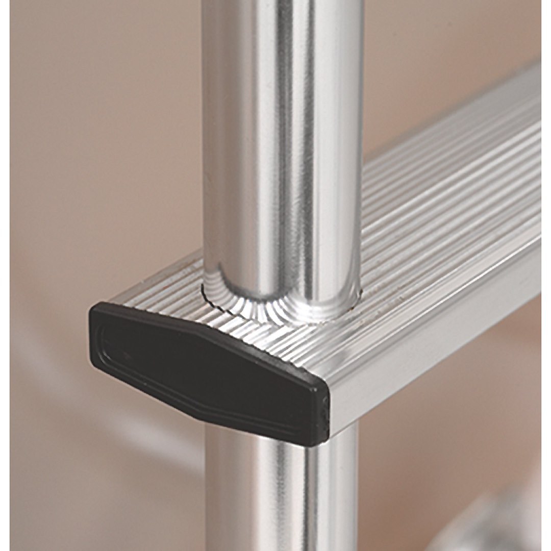 Surco Rear Door Ladder, Non-Slip Tubular, 4 Rungs, Electro-Polished, Aluminum, Over the Door Hooks – 200C