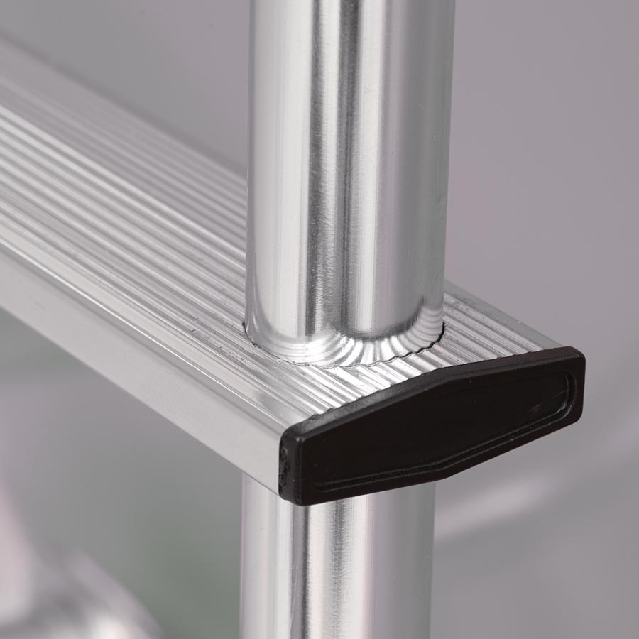 Surco Rear Door Ladder, Non-Slip Tubular, 4 Rungs, Electro-Polished, Aluminum, Over the Door Hooks – 200C