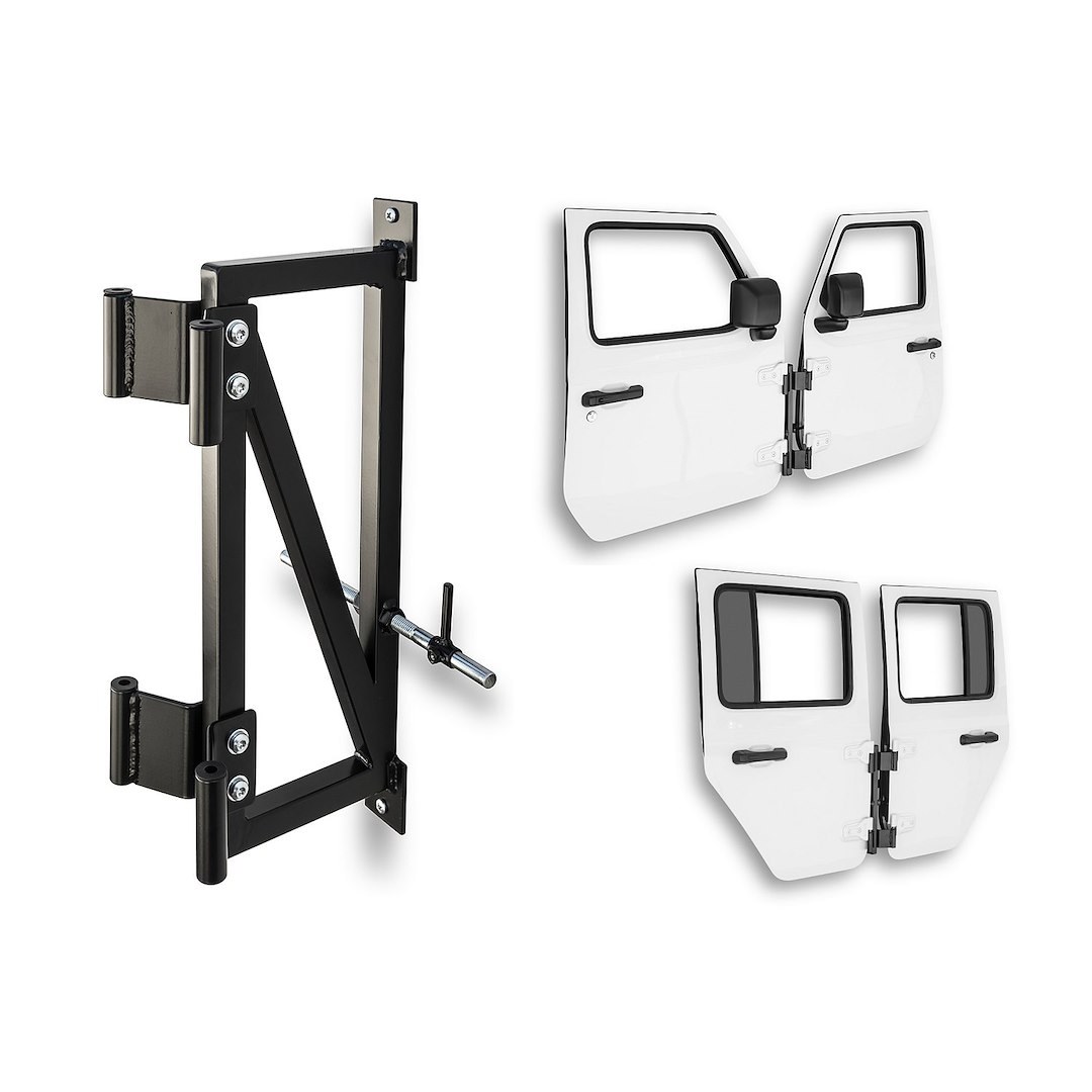Surco Hard Door Storage Hanger, Wall Mount, Will Store Two Door, Steel, With Nylon Shoulder Washer – DH1002