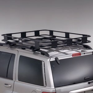 Surco Roof Basket – Roof Rack Kit, Safari, 50 Inch Length X 45 Inch Width, Powder Coated, Black, Aluminum – RB004T