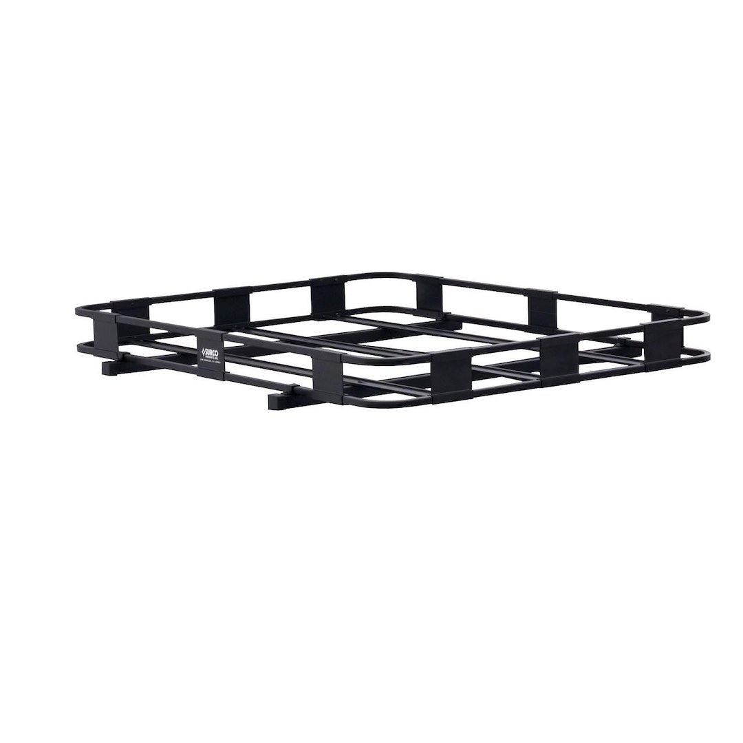 Surco Roof Basket, Safari, 60 Inch Length X 50 Inch Width X 5 Inch Height, Powder Coated, Black, Aluminum, Includes Crossbars – S5060