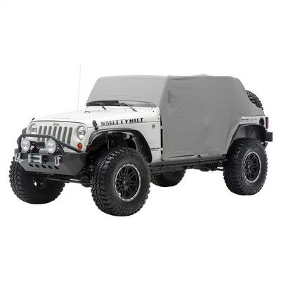 Smitty Bilt Cab Cover, Covers Cab and Cargo Area, With Door Flaps, Without Mirror Pockets, Water Resistant, Gray Denim – 1069