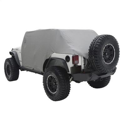 Smitty Bilt Cab Cover, Covers Cab and Cargo Area, With Door Flaps, Without Mirror Pockets, Water Resistant, Gray Denim – 1069