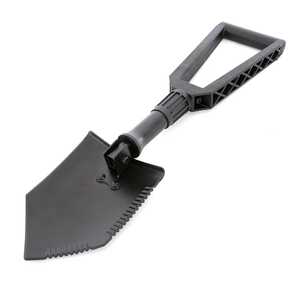 Smitty Bilt Shovel, Rut Series, Powder Coated Black, Carbon Steel Blade with Polycarbonate Handle and Neck, Folding – 2728