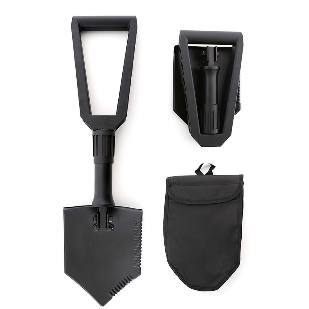 Smitty Bilt Shovel, Rut Series, Powder Coated Black, Carbon Steel Blade with Polycarbonate Handle and Neck, Folding – 2728