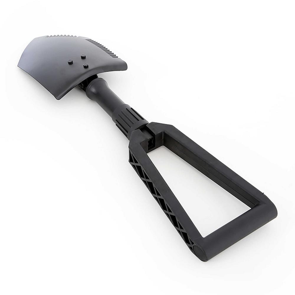 Smitty Bilt Shovel, Rut Series, Powder Coated Black, Carbon Steel Blade with Polycarbonate Handle and Neck, Folding – 2728