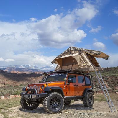 Smitty Bilt Tent, Overlander®, Car Top, 95 Inch Width X 56 Inch Length X 51 Inch Height, Waterproof Material with Aluminum Poles, Mesh Windows – 2783