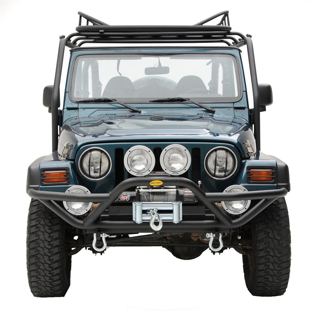 Smitty Bilt Bumper, Src Series, One Piece Design, Uses OE Mounting Hardware, With Stinger, Without Winch Plate, With D-Ring Mounts – 76721
