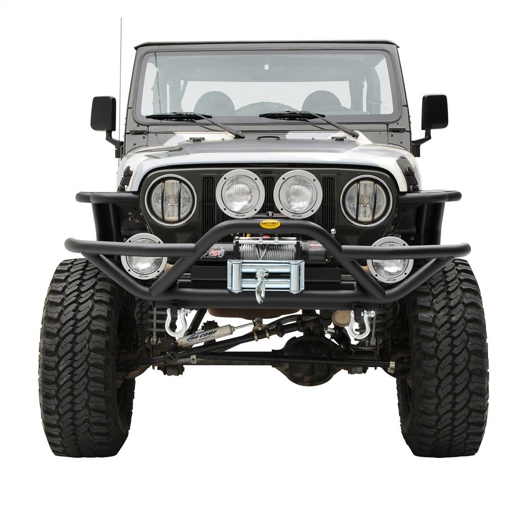 Smitty Bilt Bumper, Src Series, One Piece Design, Uses OE Mounting Hardware, With Stinger, Without Winch Plate, With D-Ring Mounts – 76721
