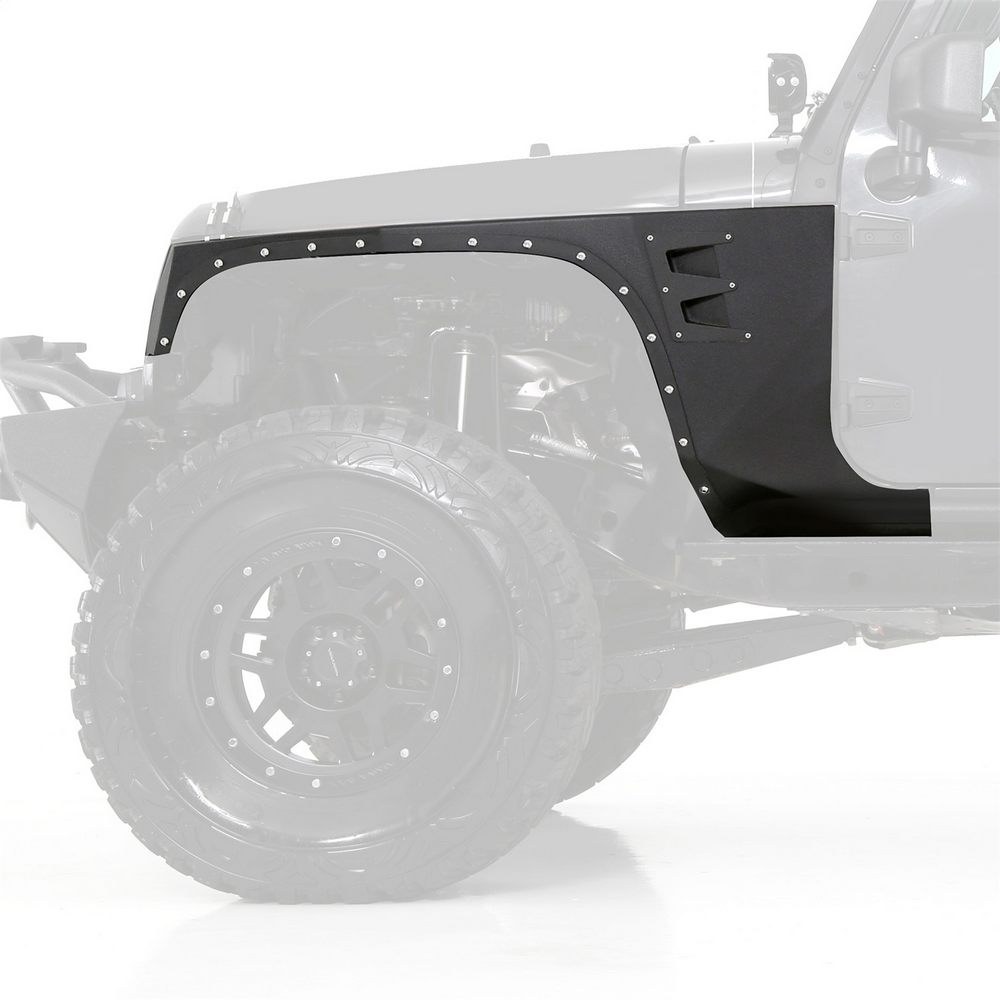 Smitty Bilt Fender, Xrc Series, Powder Coated, Textured Black, Steel, Includes Partial Fender Liner, With Side Duct, Set of 2 – 76880