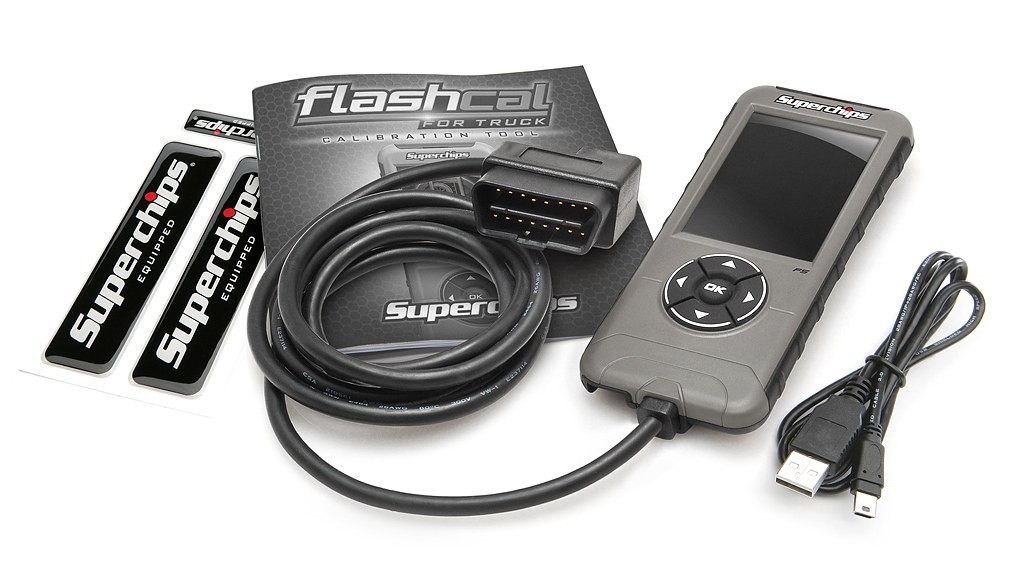 Superchips Speedometer Calibrator, Flashcal, Corrects for Gear/Axle Swaps, Reads and Clears Diagnostic Trouble Codes, Internet Updateable – 1545