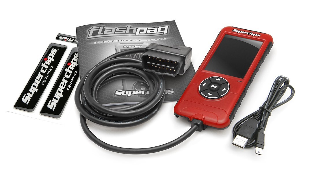 Superchips Computer Programmer, Flashpaq F5, Performance, Handheld with Navigator Buttons, Reads and Clears Diagnostic Trouble Codes – 2847
